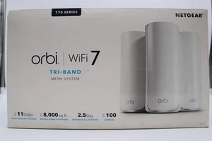 NETGEAR - Orbi 770 Series RBE773 Tri-band Mesh Wi-Fi 7 System (3-pack) - White. - Afbeelding 1 van 13