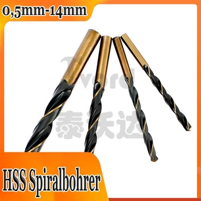 Spiralbohrer 0,5mm-14mm HSS Bohrer Werkzeug Edelstahl Eisen für Metall Holz - Bild 1 von 4