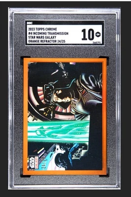 2023 Topps Chrome Star Wars Galaxy transmissão de entrada LARANJA /25 SGC 10 Vader - Imagem 1 de 2