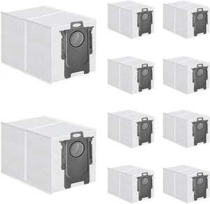 Paquete de 10 bolsas antipolvo ApexOne para bolsas Qrevo/Saros/QV/QR, gris + blanco - Imagen 1 de 6