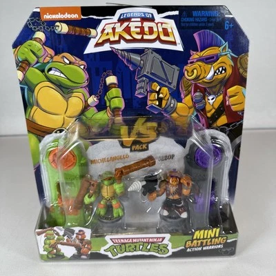 COMO NUEVO: Akedo - Teenage Mutant Ninja Turtles Serie 1 MICHELANGELO vs BEBOP Foto 1 de 4