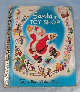 Vintage Little Golden Books Disney Santa Toy Shop Book - Picture 1 of 8