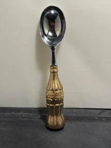 Coca-Cola Coke Bottle Gold Color Handle Metal Ice Cream Scoop - Picture 1 of 2