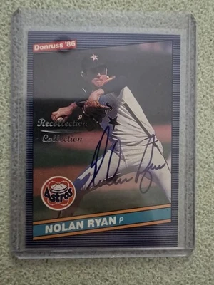 2002 Donruss Originals Recollection Collection Nolan Ryan Auto 09/14 1986 - Image 1 of 2
