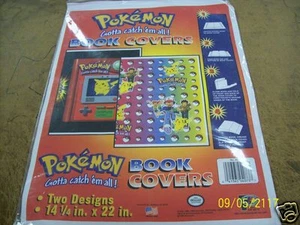 Pokemon Pikachu Back To School Book Covers, Two Designs, 14 1/4" X 22" New! - Picture 1 of 1