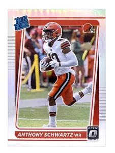 2021 Donruss Optic Rated Rookie Silver Holo Anthony Schwartz RC Cleveland Browns - Picture 1 of 2