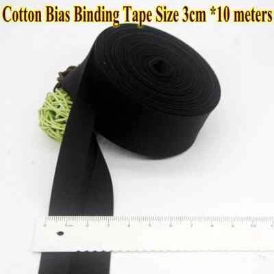 Cinta de encuadernación sesgada de algodón 3 cm hágalo usted mismo material de costura hecha a mano cinta sesgada 10 metros Foto 1 de 4