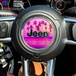 Jeep Wrangler JL Gladiator Steering Wheel Circle Pink Sunset Vinyl Decal Sticker - Bild 1 von 9