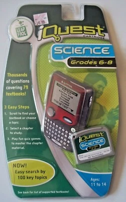 LEAP FROG iQUEST Science Cartridge Grades 6-8 Ages 11-14 Thousands of Questions - Image 1 of 4