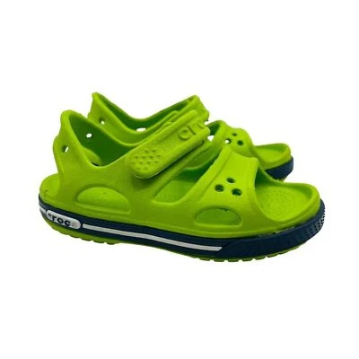 Sandalias de agua Crocs Crocband II verde lima para niños talla 8 Foto 1 de 4