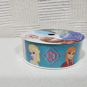 Disney Frozen Ribbon 1 inch Printed Grosgrain Ribbon 3 Yards Polyester New - Picture 1 of 4