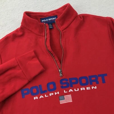 Polo Sport Ralph Lauren Sweater Youth Boys Large Sweatshirt Pullover 1/4 Zip Kid - Image 1 of 4