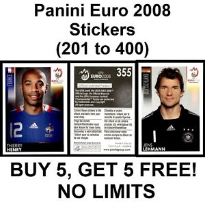 Panini Euro 2008 (201 to 400) **Please Select Stickers**