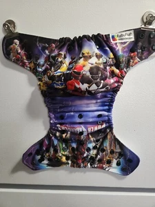 FabuFluff Cloth Diaper Cover OS Power Rangers - Picture 1 of 6