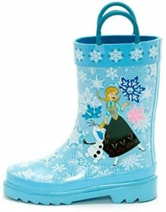 Disney Authentic Frozen Rain Boots For Kids Features Elsa Anna Size UK 9 EU 27 - Picture 1 of 2