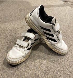 boys black velcro trainers