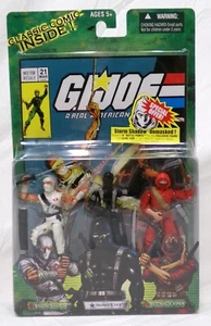 Hasbro GI Joe Comic Pack Storm Shadow Snake Eyes Red Ninja Viper 3.75" Figures - Picture 1 of 5