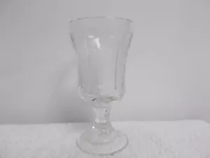 Calice vintage design trasparente rialzato 6 3/4" acqua potabile tè piedi - Foto 1 di 7