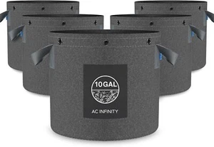 Heavy Duty Fabric Pots, 10 Gallon Aeration Reusable Grow Bags 5-Pack - Picture 1 of 7