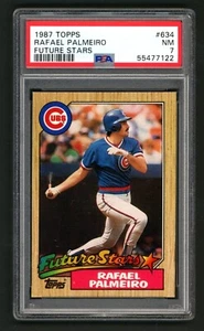 1987 Topps Rafael Palmeiro Future Stars #634 PSA 7 Cubs - Picture 1 of 2