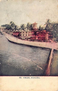 Postal PANAMÁ: Colón Waterfront, DB 1910 - Imagen 1 de 2
