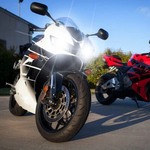 For 2003-2015 HONDA CBR600RR - White H7 LED Headlight Bulbs Low/High BEAM 6000K - Picture 1 of 12