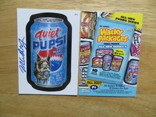 2007 WACKY PACKAGES ANS6 6TH SERIES PROMO CARD QUIET PUPSI SIGNED FRED WHEATON 