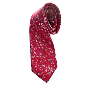 MARK SHALE men's red silk tie USA - Picture 1 of 4