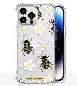 Daisy Flowers Bees Fleurs Coque Cover Case For Iphone 17 Air Pro Max 15 14 13 12 - Photo 1 sur 5