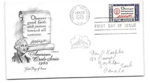 1960 American Credo Series FDC - Scott #1139 - Bild 1 von 2