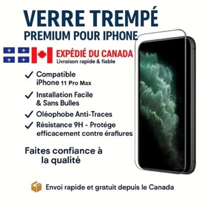 Protection d' écran pour Apple Iphone 11 Pro Max en verre trempé - téléphone - Photo 1 sur 6