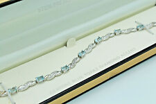 Sterling Silver Blue Topaz Diamond Accent Gemstone Bracelet Kohls
