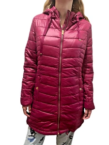MARK ALAN NEW YORK - Kapuzenkastanienbraun Pufferjacke Damen Größe Medium Neu - Bild 1 von 9