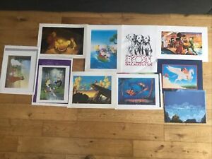 set of 10 Disney Lithograph pictures 1990s