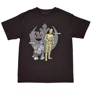 Star Wars R2D2 C3P0 Youth Boy Short Sleeve Graphic Tee T-Shirt Top XL 18-20 - Picture 1 of 3