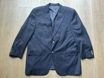 Abrigo Blazer Patrick James Clásico Lana Azul Marino 44R Latón Botón Nec Temere Timede Foto 1 de 4