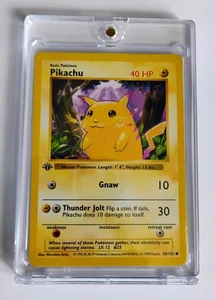 1st Edition Pikachu - Base Set (Shadowless) 58/102 Yellow Cheeks - Picture 1 of 24
