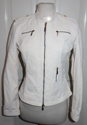 Chaqueta de pana de lona de algodón crema TORY BURCH con abrigo de piel talla 8 Foto 1 de 4