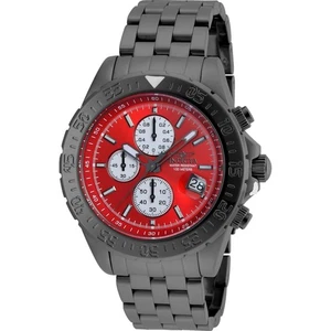 Invicta 21661 Aviator Maverick Cronografo Rosso Data Acciaio da Uomo Orologio - Foto 1 di 3