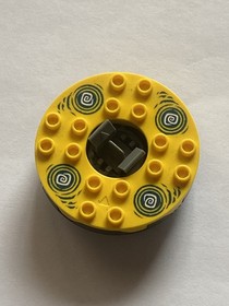 LEGO Yellow Turntable 6 x 6 x 1 1/3 Ninjago Spinner 98318c04pb01 Set 9456 9579