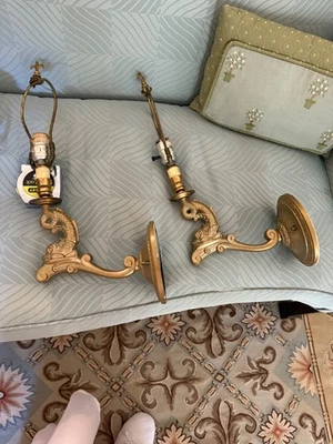 Dolphin wall sconces pair - Image 1 of 3