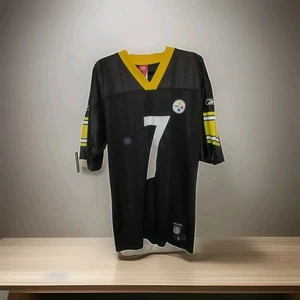 Pittsburgh Steelers Jersey #7 Men's Size LARGE Reebok On Field B. Roethlisberger - Picture 1 of 9