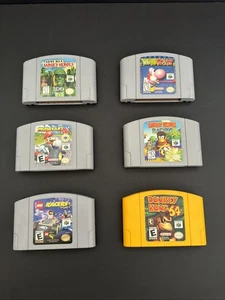 Menge 6 Nintendo 64 Original Spielkassetten N64 GETESTET Mario Kart Yoshi’s … - Bild 1 von 17