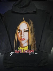 Felpa con cappuccio relaxed vintage 2002 Avril Lavigne 'Let Go' Tour, taglia L 22x28", senza difetti - Foto 1 di 15