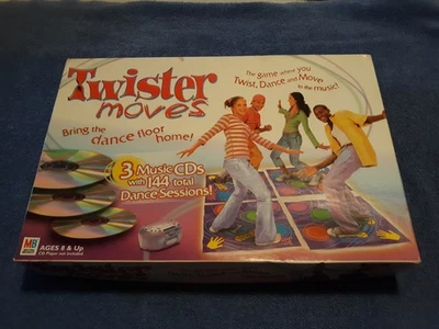 TWISTER MOVES Dance Game w/ 3 Music CDs + Nick/Aaron Carter CD Ages 8+ NEW 2003 - Image 1 of 4