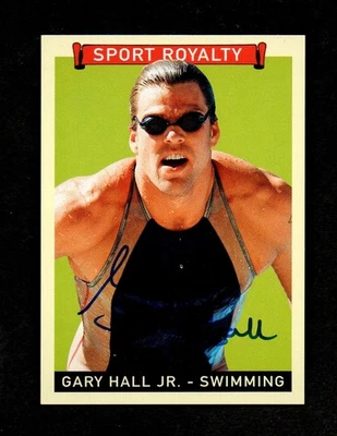 Goudey Sport Royalty Gary Hall Jr. 2008 Autógrafo de los Juegos Olímpicos de Natación Salón de la fama Foto 1 de 2