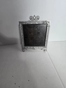 Vintage Pewter 4x4 Picture Frame - Picture 1 of 4