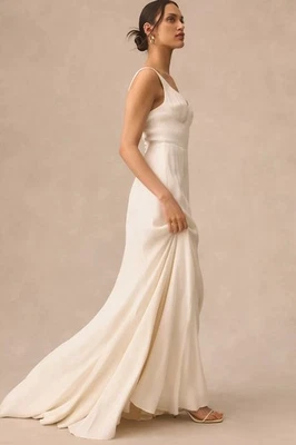 Reformation Lecce Maxi Long Dress Gown Ivory White Size 2 NEW Wedding Bridal - Image 1 of 4