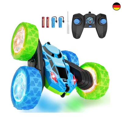cosone Ferngesteuertes Auto für Kinder RC Stunt Cars mit coolem Rad Lichter 3...