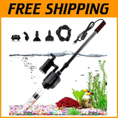 Powerful 320GPH Aquarium Gravel Cleaner with Filter Cup - Ultimate 6-in-1 Tool - Image 1 of 4